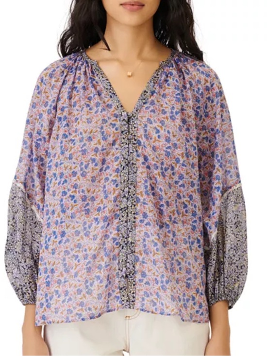 Tops - Maje Cisco Floral Print Cotton Top